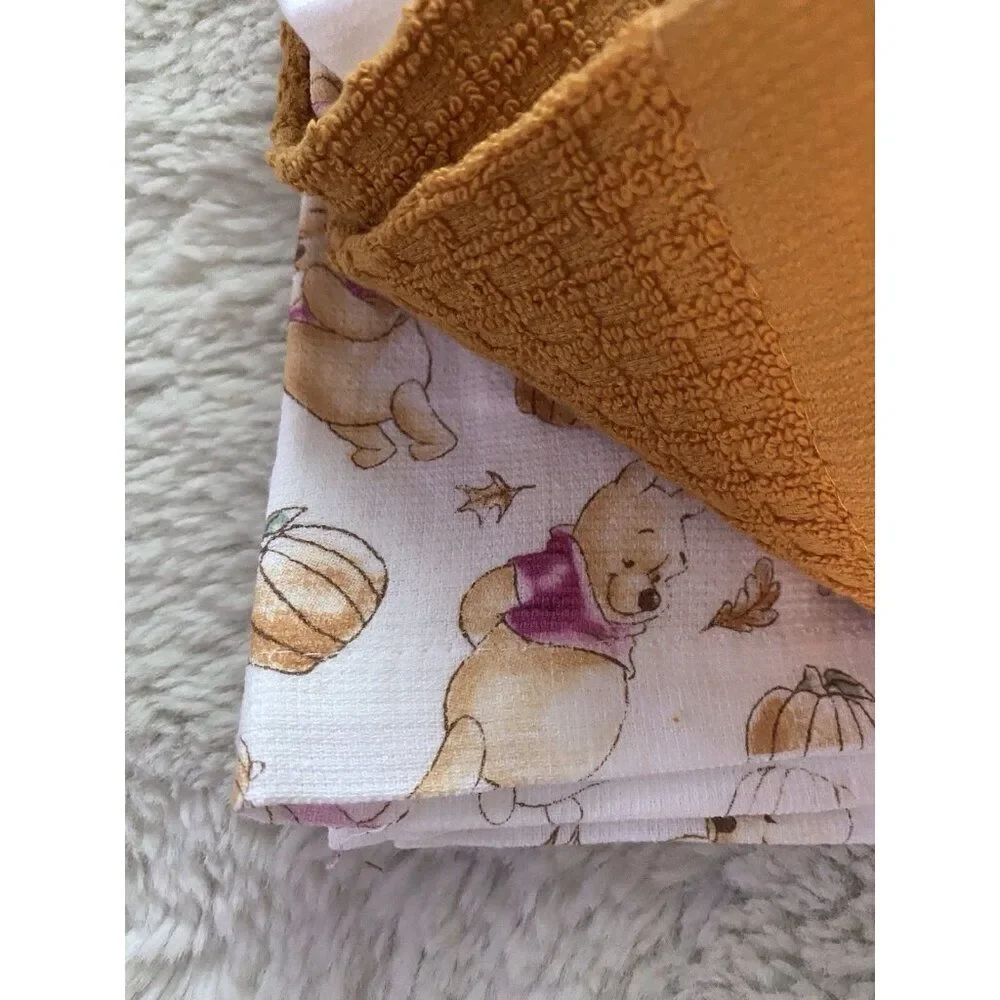 3 Pack Disney Winnie The Pooh Piglet Autumn Fall Leaves Kitchen Towels 16 X‎ 26”